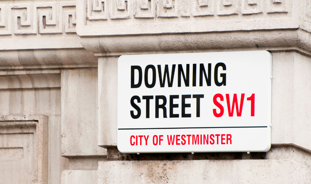 Street sign of Downing Street, London