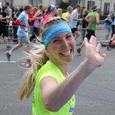 Natalie Roebuck at mile 21 of the London Marathon