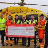 Arnolds Keys cheque presentation to East Anglian Air Ambulance 2018 web