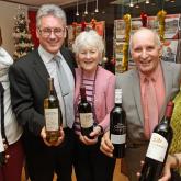 Arnolds Keys wine winners Mr and Mrs Winn second right and centre with Arnolds Keys Cromer office staff