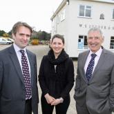 Guy Gowing Kim Lusher and Mark Lusher at WS Lushers site in Sprowston