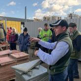 Matthew Davey conducting his first farm machinery auction at Haddiscoe