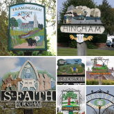 Village signs collage