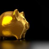 gold piggy bank