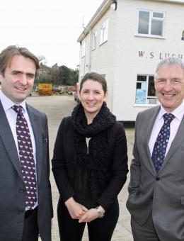 Guy Gowing Kim Lusher and Mark Lusher at WS Lushers site in Sprowston