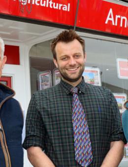 Newly appointed Rural Practice Surveyor James Hill centre with Arnolds Keys agricultural partners Simon Evans left and Tom Corfield 500px