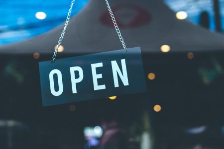 Open sign web